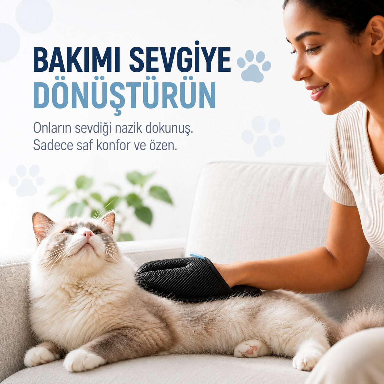 PawSwipe Tüy Toplama Eldiveni Her Yüzey İçin